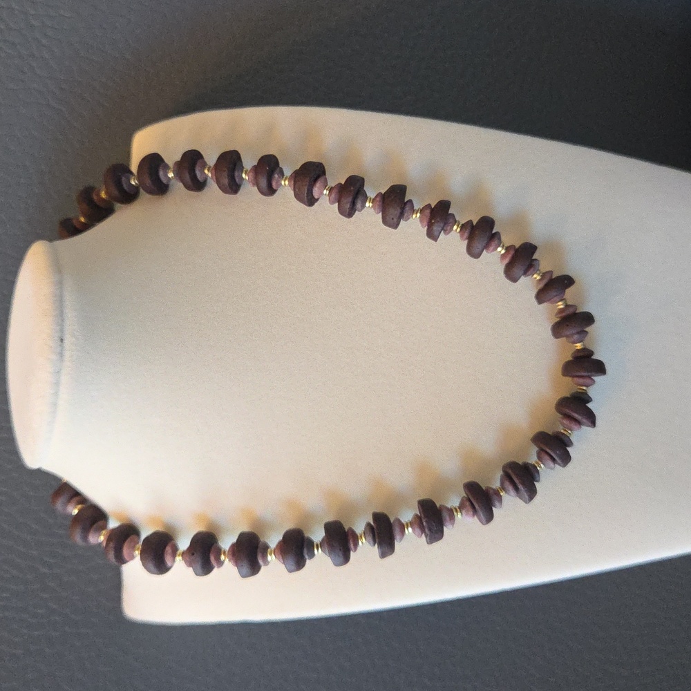 Elegant Brown Beaded Necklace